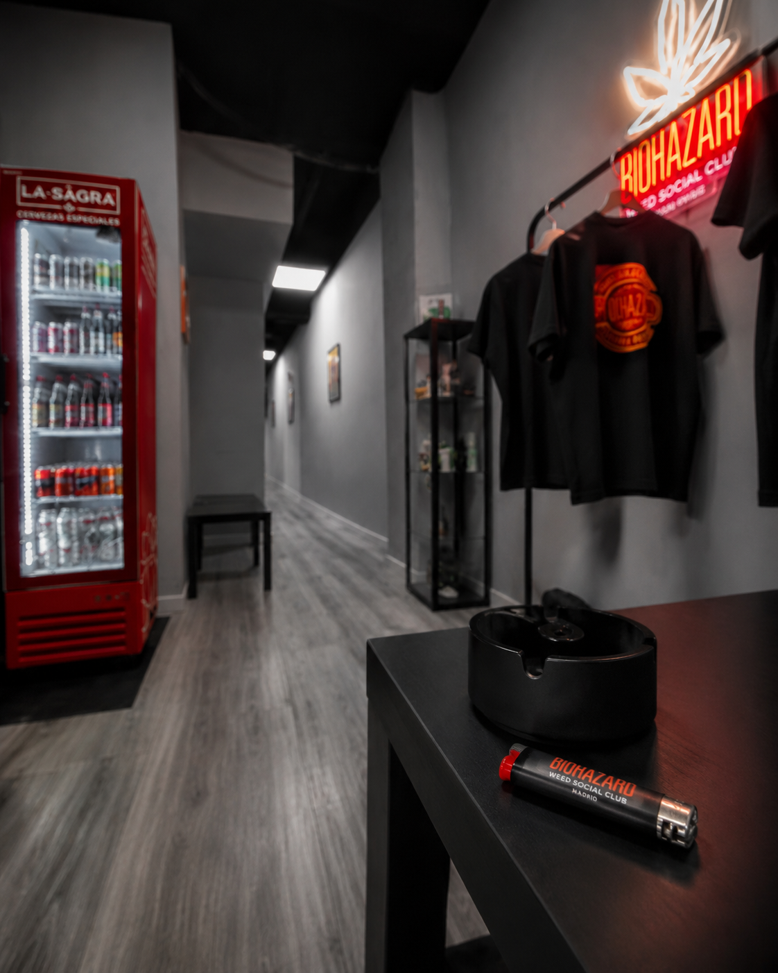 Display of the club's retail goods